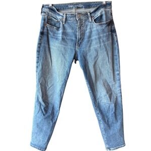 Old Navy High Rise OG Straight Jeans Medium Wash Size 14 Extra Stretch